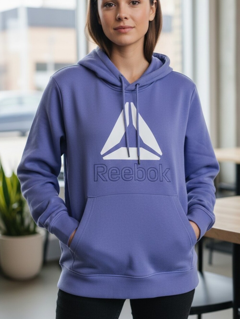 Reebok Women's Purple Logo Hoodie